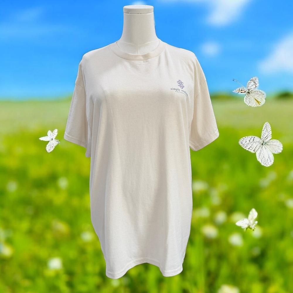 Simply Southern Pray Floral Graphic Tee Cottagecore Coquette‎ Soft Girl Comfy L